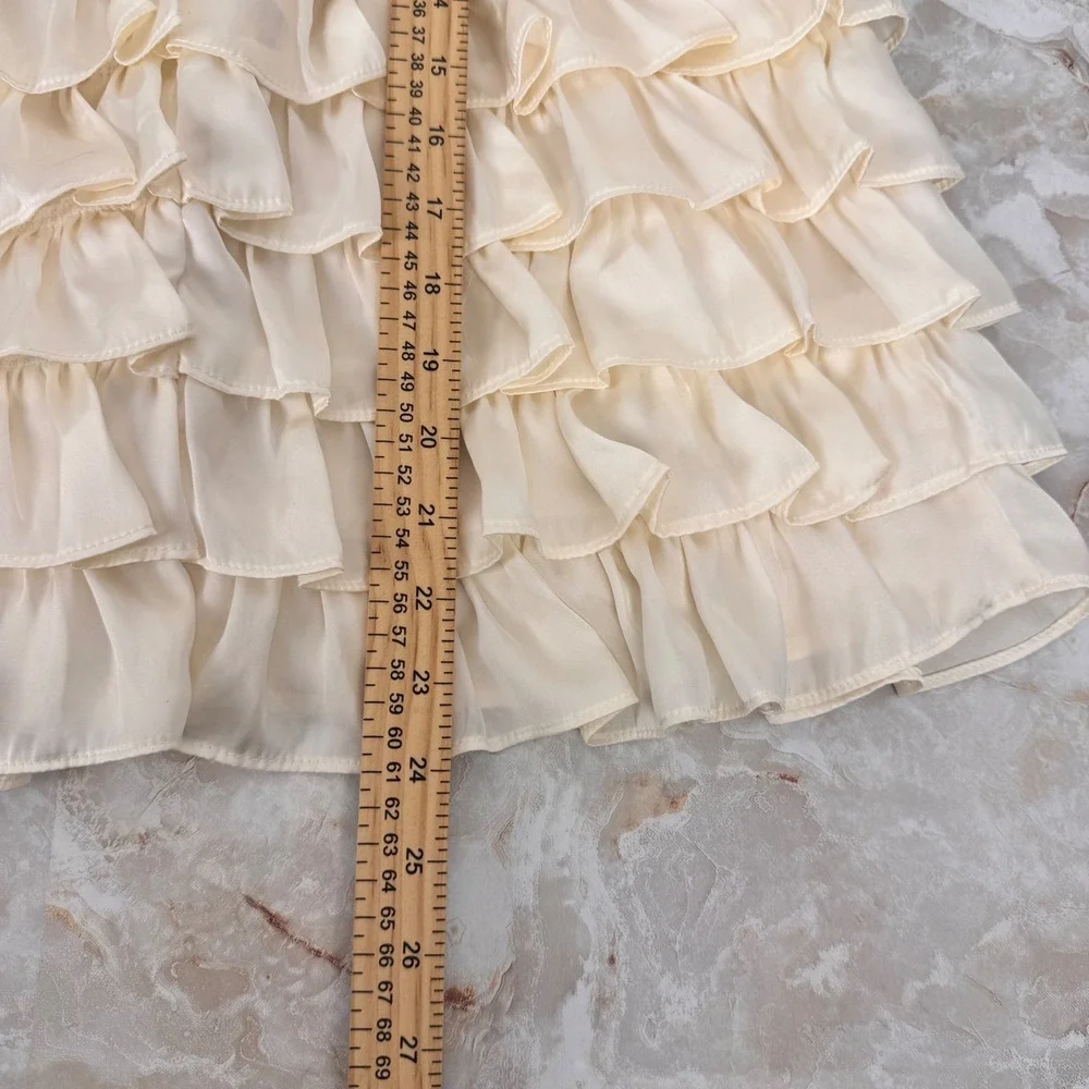 babyGap Tiered Ruffle Dress Girls 5 Cream Sleeveless Special Occasion Bow